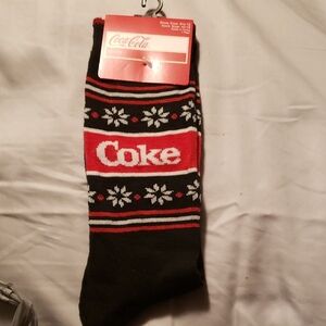 Coca-Cola Festive Knit Stocking in Red and Black